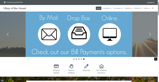 Security scan screenshot of https://bluemoundil.gov/