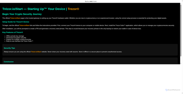 Security scan screenshot of https://iiostrestart.wixstudio.com/en-ie