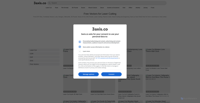 Security scan screenshot of https://cdn.3axis.co