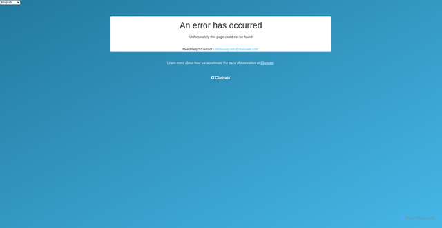 Security scan screenshot of https://apps.clarivate.com