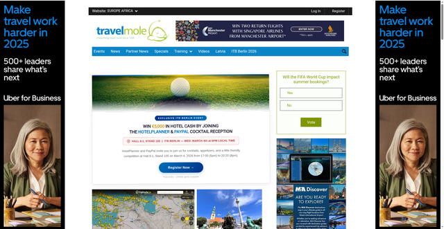 Security scan screenshot of https://www.travelmole.com