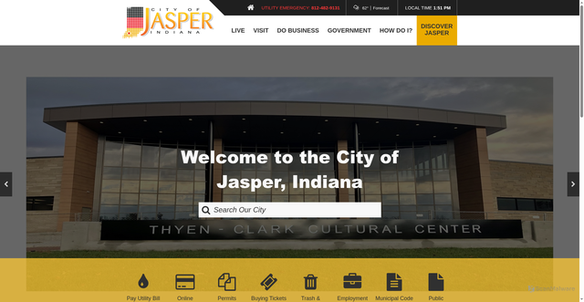 Security scan screenshot of https://www.jasperindiana.gov/
