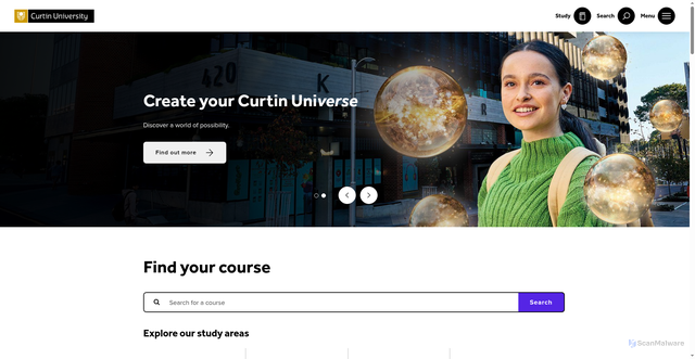 Security scan screenshot of https://www.curtin.edu.au