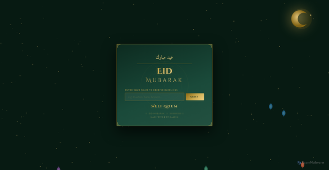 Security scan screenshot of https://eidmubarak344-1q357wrp8p.edgeone.app/