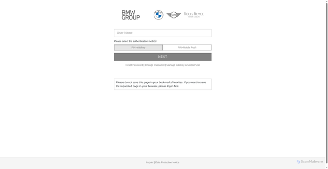 Security scan screenshot of https://new.sgate.bmwgroup.com