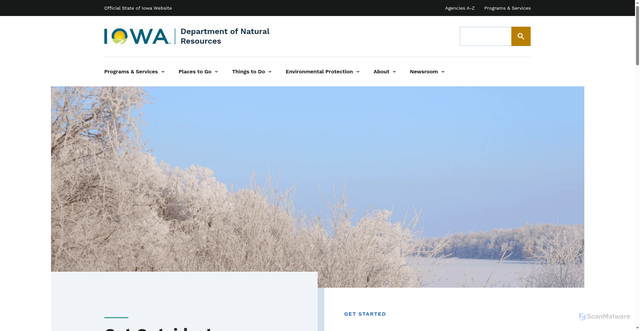 Security scan screenshot of https://www.iowadnr.gov/