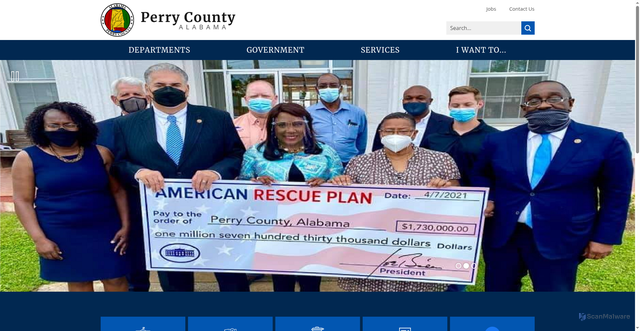 Security scan screenshot of https://www.perrycountyal.gov/
