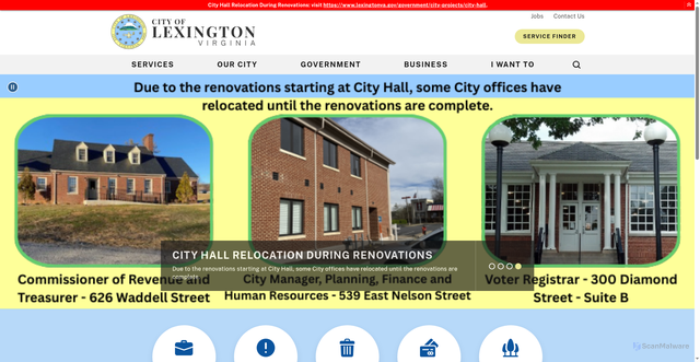 Security scan screenshot of https://www.lexingtonva.gov/