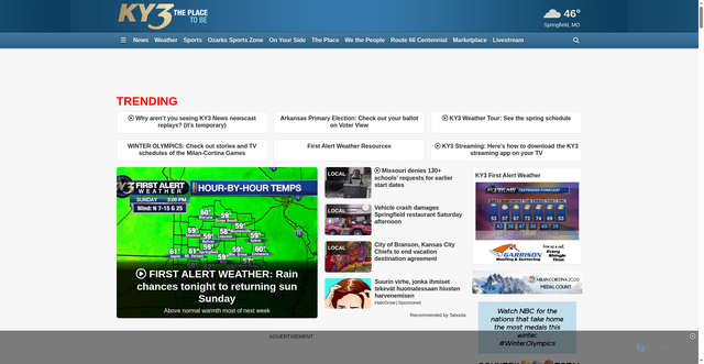Security scan screenshot of https://www.ky3.com