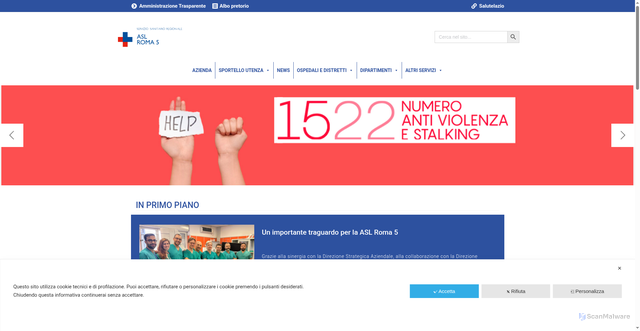 Security scan screenshot of https://www.aslroma5.info/
