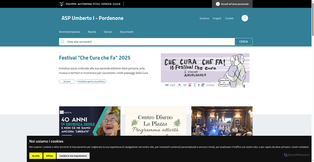 Security scan screenshot of https://www.aspumbertoprimo.it/