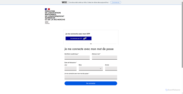 Security scan screenshot of https://patfebreau12.wixsite.com/my-site-1