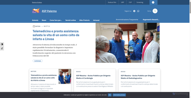 Security scan screenshot of https://www.asppalermo.org/