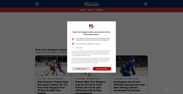 Security scan screenshot of https://www.nyrangersinsider.com/nhl/players/connor-mcdavid