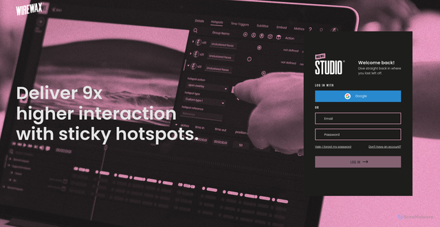 Security scan screenshot of https://wirewax.video