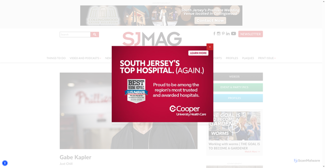 Security scan screenshot of https://sjmagazine.net/june-2018/gabe-kapler