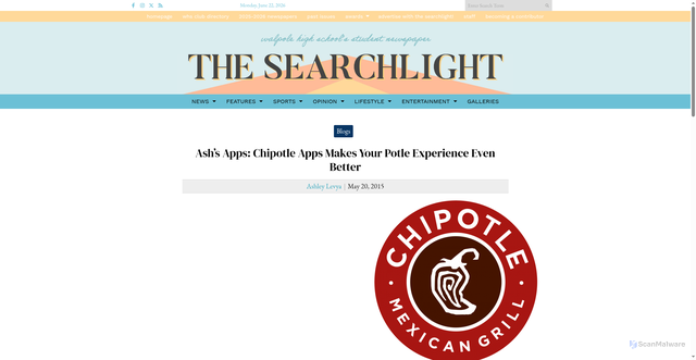 Security scan screenshot of https://walpolestudentmedianetwork.com/59361/blogs/ashs-apps-chipotle-apps-makes-your-potle-experience-even-better/