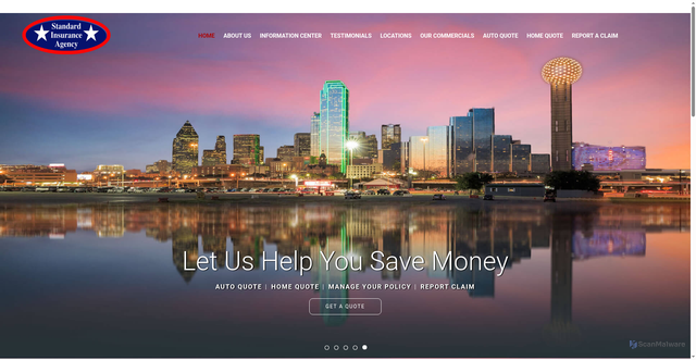 Security scan screenshot of https://standardinsurance.net/