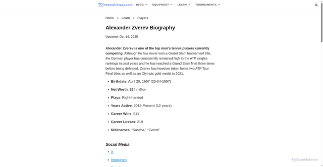 Security scan screenshot of https://www.tennislibrary.com/alexander-zverev-biography-2677501/