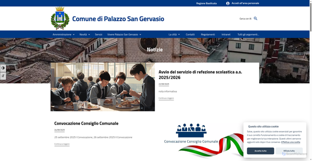 Security scan screenshot of https://www.comune.palazzo.pz.it/