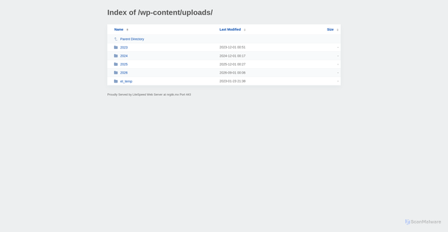 Security scan screenshot of https://nrgtik.mx/wp-content/uploads/