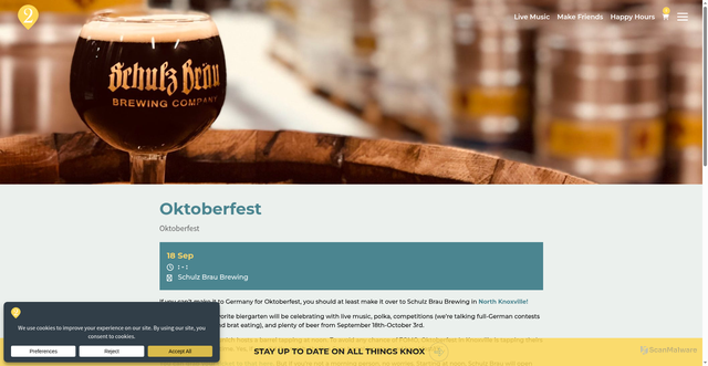 Security scan screenshot of https://new2knox.com/events/oktoberfest/