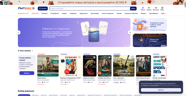 Security scan screenshot of https://www.litres.ru