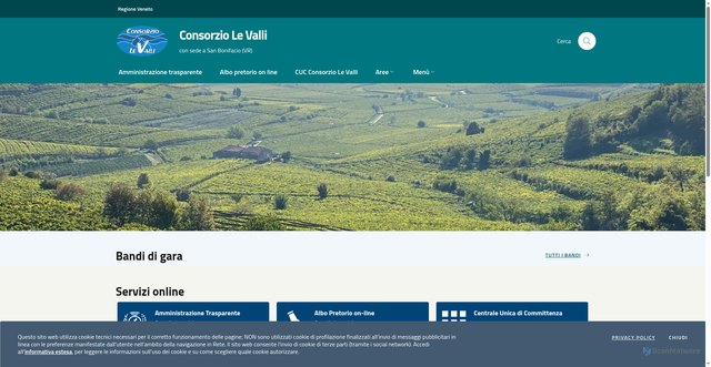Security scan screenshot of https://www.levalli.vr.it/