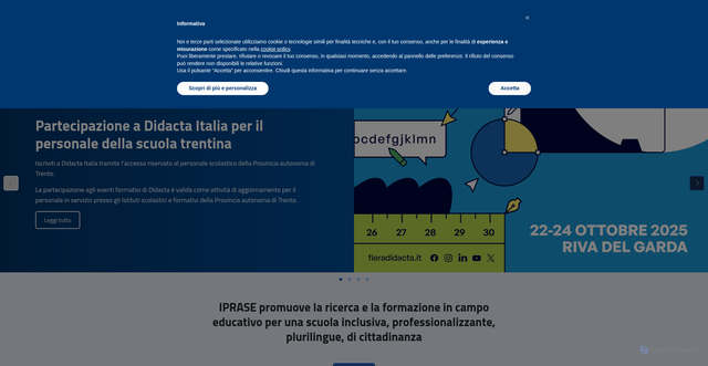 Security scan screenshot of https://www.iprase.tn.it/
