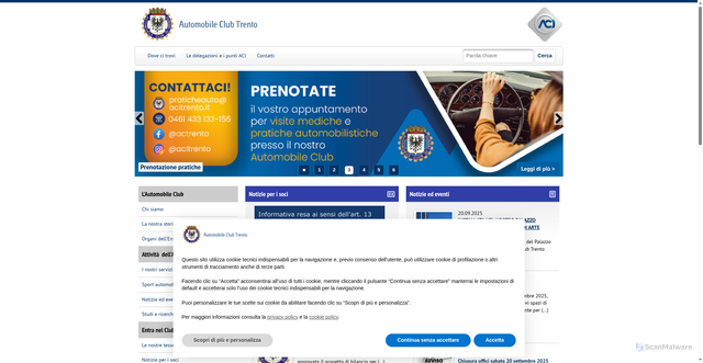 Security scan screenshot of https://trento.aci.it/