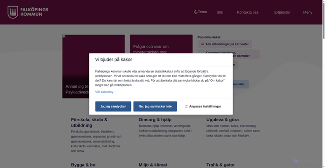 Security scan screenshot of https://www.falkoping.se/
