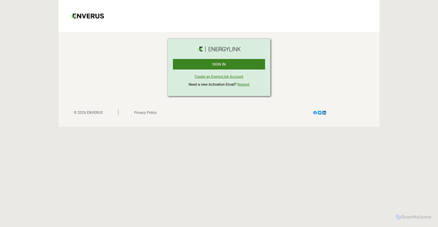 Security scan screenshot of https://app.energylink.com