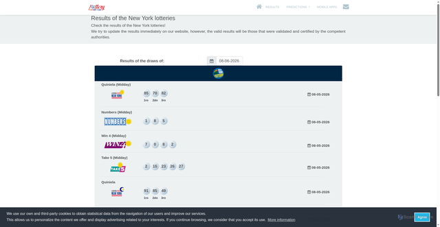 Security scan screenshot of https://en.ny-loteria.com/