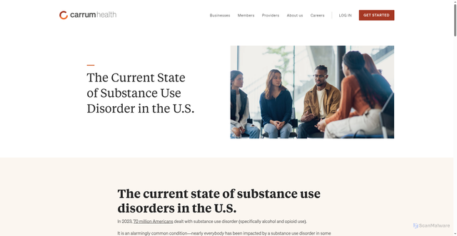 Security scan screenshot of https://carrumhealth.com/blog/substance-use-disorder-sud/