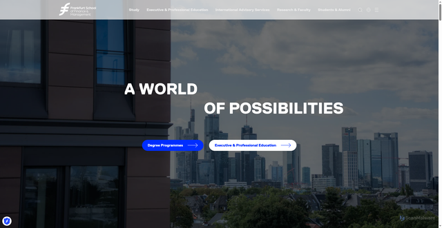 Security scan screenshot of https://frankfurt-school.de