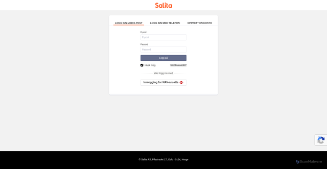 Security scan screenshot of https://mysalita.se