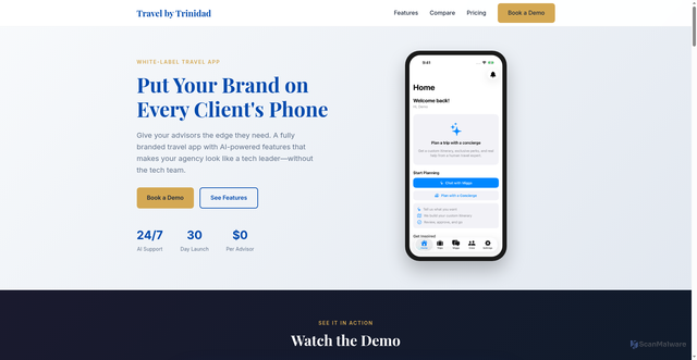 Security scan screenshot of http://pitch-site.pages.dev/