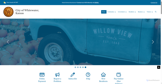 Security scan screenshot of https://whitewaterks.gov/