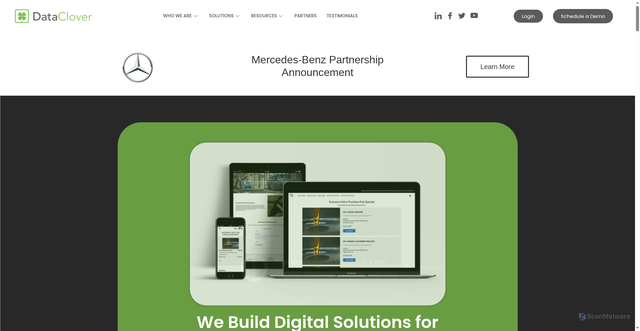 Security scan screenshot of https://dataclover.com