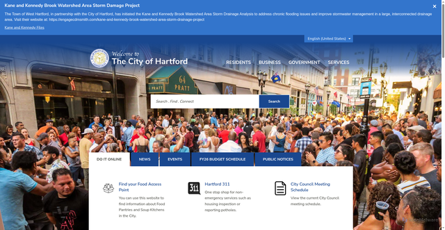 Security scan screenshot of https://www.hartfordct.gov/