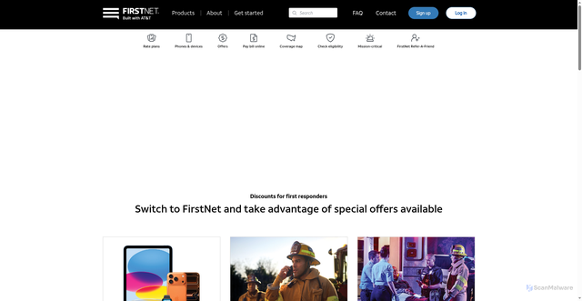 Security scan screenshot of https://www.firstnet.com/