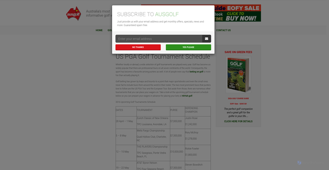 Security scan screenshot of https://ausgolf.com.au/us-pga-tour-calendar