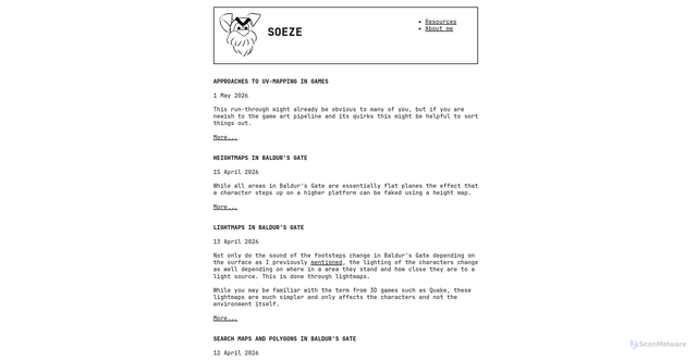 Security scan screenshot of https://soeze.se