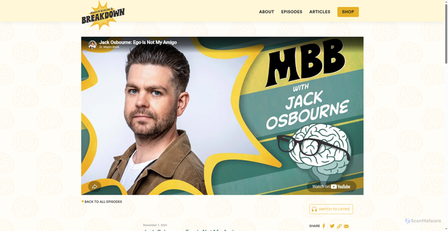 Security scan screenshot of https://www.bialikbreakdown.com/watch-podcast/jack-osbourne