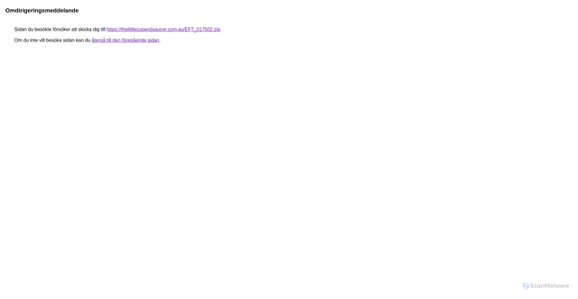Security scan screenshot of https://www.google.com/url?q=https://thelittlecupandsaucer.com.au/EFT_017502.zip