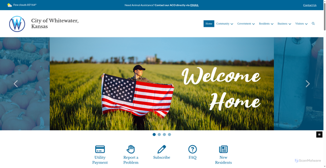 Security scan screenshot of https://whitewaterks.gov/