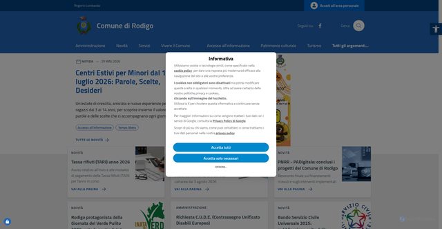 Security scan screenshot of https://www.comune.rodigo.mn.it