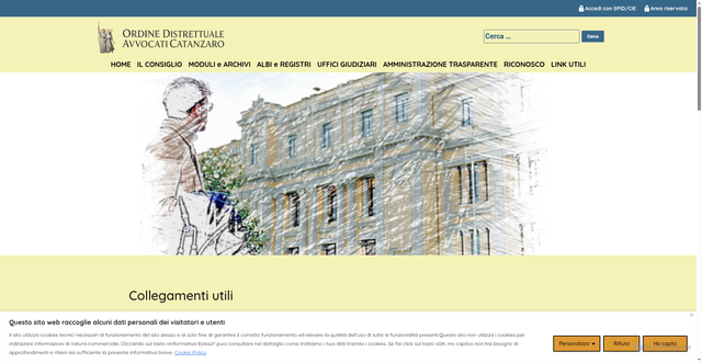 Security scan screenshot of https://www.ordineavvocaticatanzaro.it/