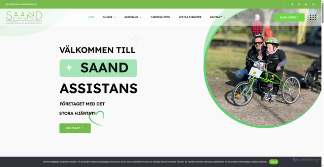 Security scan screenshot of https://saandassistans.se