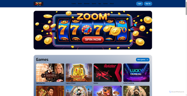 Security scan screenshot of http://zoom-casino-official-au-com.pages.dev/